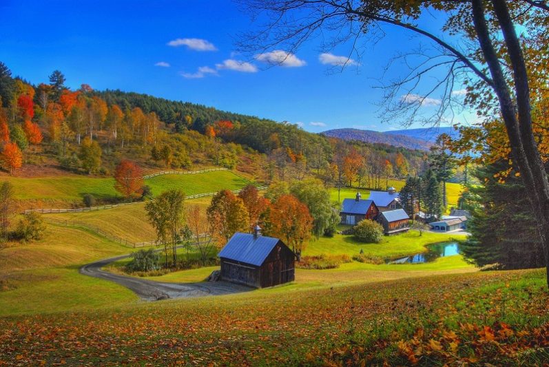 Foliage Vermont best places to go on vacation in the US