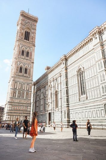 Giottos Bell Tower next to the Cathedral of Santa Maria Florence