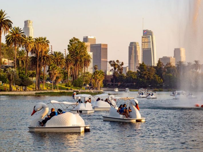 Echo Park Lake Swan Pedal Boat