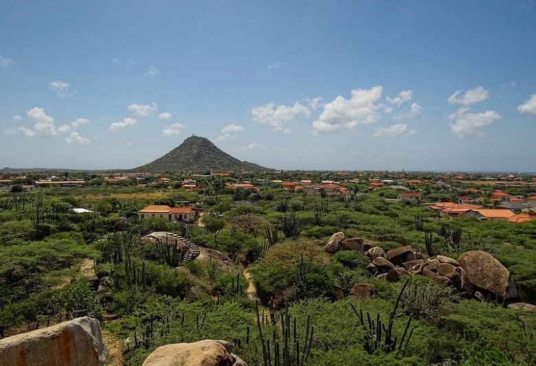 The hill of Hooiberg on central Aruba