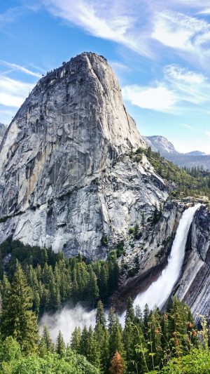 A Beautiful View in Yosemite Nevada Falls