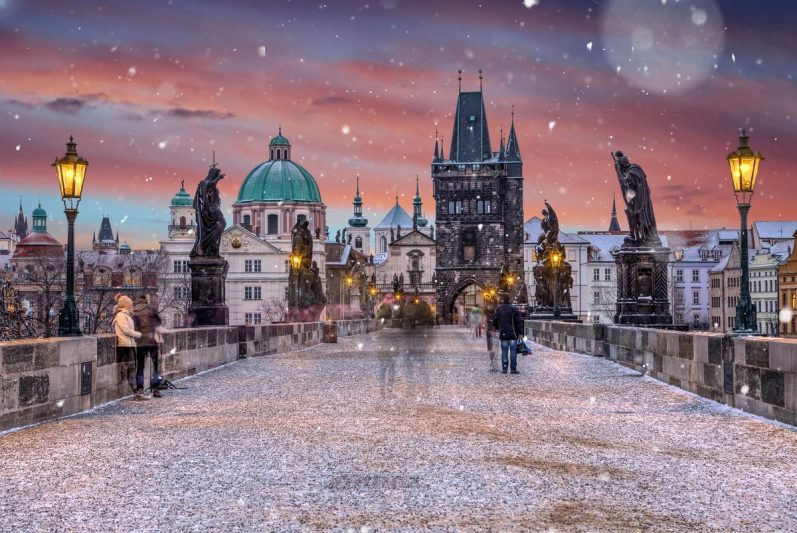 Prague Charles Bridge-Best Winter Destinations in Europe
