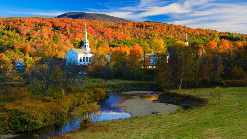 Stowe Vermont Falls Color Capital