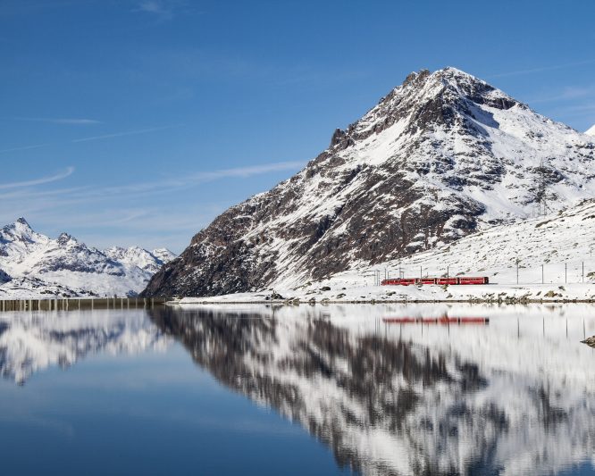 Scenic highlights of the Bernina Express route
